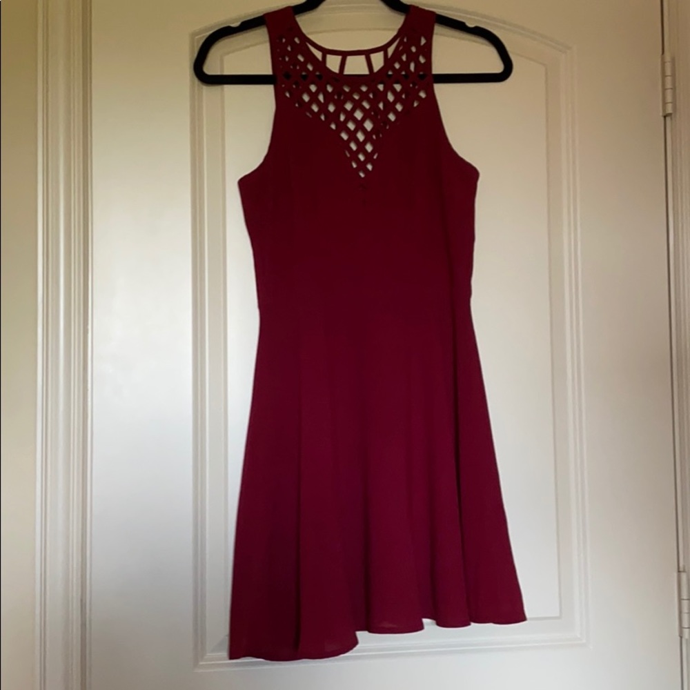 Burgundy dress!